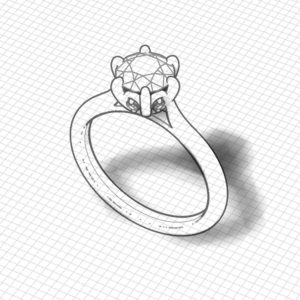 6 Prong Petal Engagement Ring