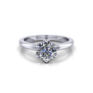 Delicate Petal Engagement Ring