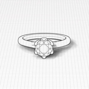 Delicate Petal Engagement Ring