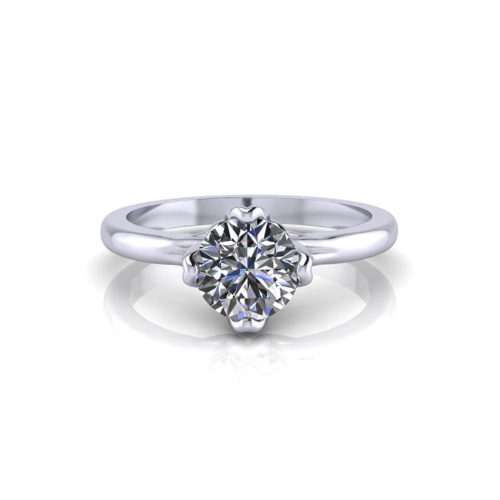 4 Prong Petal Engagement Ring