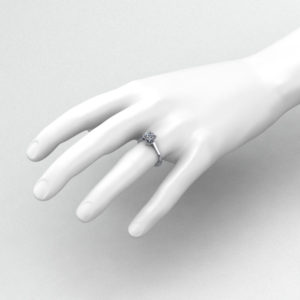 Diamond Burst Engagement Ring