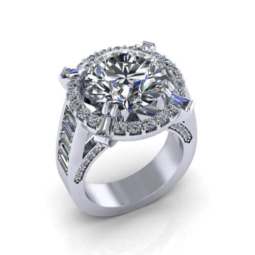 5 Carat Halo Engagement Ring