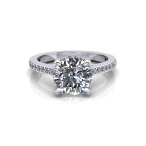 Diamond Underbezel Engagement Ring