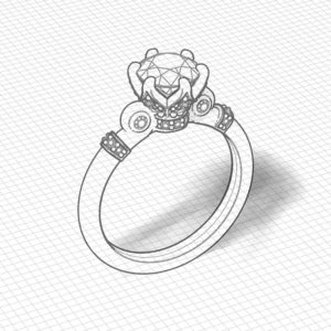 Regal Crown Engagement Ring