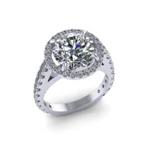 3 Carat Diamond Halo Ring