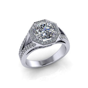 Octagon 2 Carat Diamond Ring