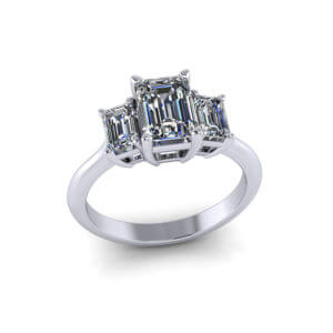 Emerald Cut 3-Stone Diamond Ring