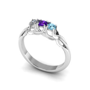 Floral Prong Mothers Ring