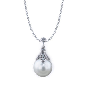 Diamond South Sea Pearl Necklace
