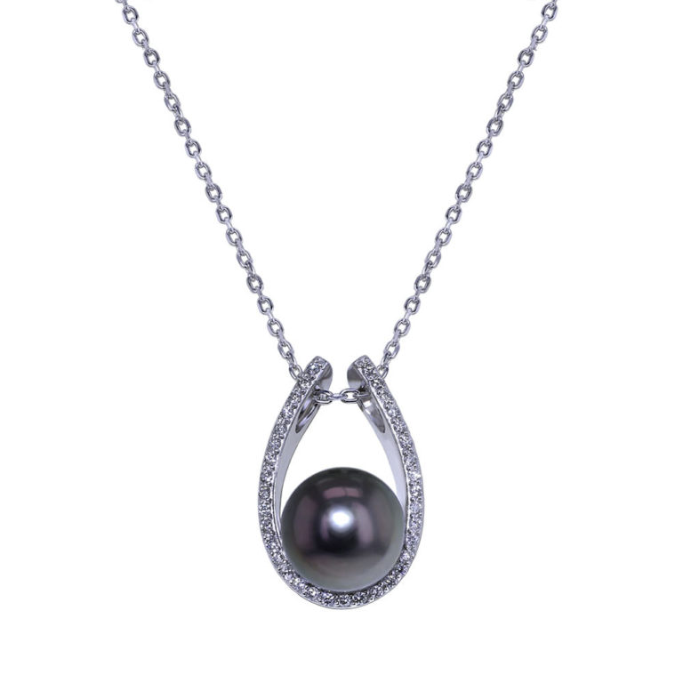 Black Tahitian Pearl Necklace Jewelry Designs 6215