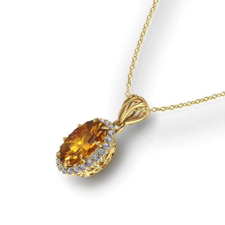 Delicate Citrine Necklace - Jewelry Designs