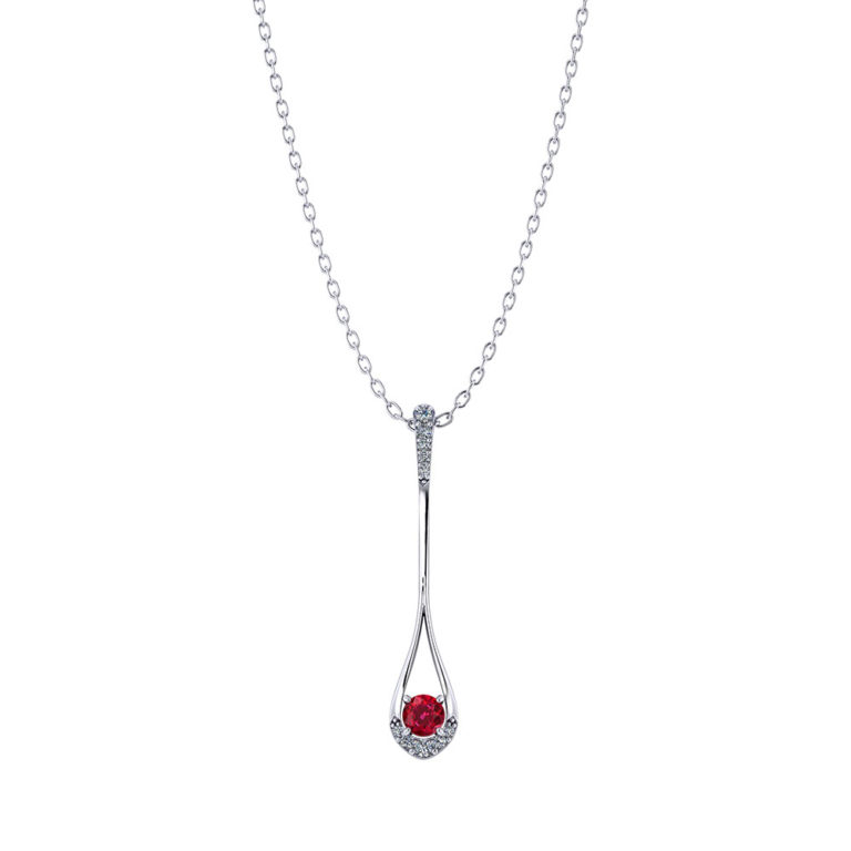 Ruby Tear Drop Pendant - Jewelry Designs