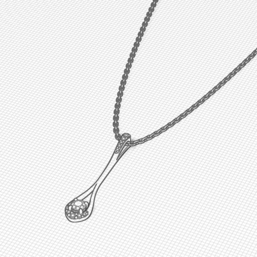 Ruby Tear Drop Pendant - Jewelry Designs