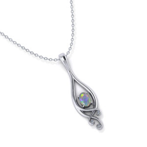 Scrolling Opal Necklace