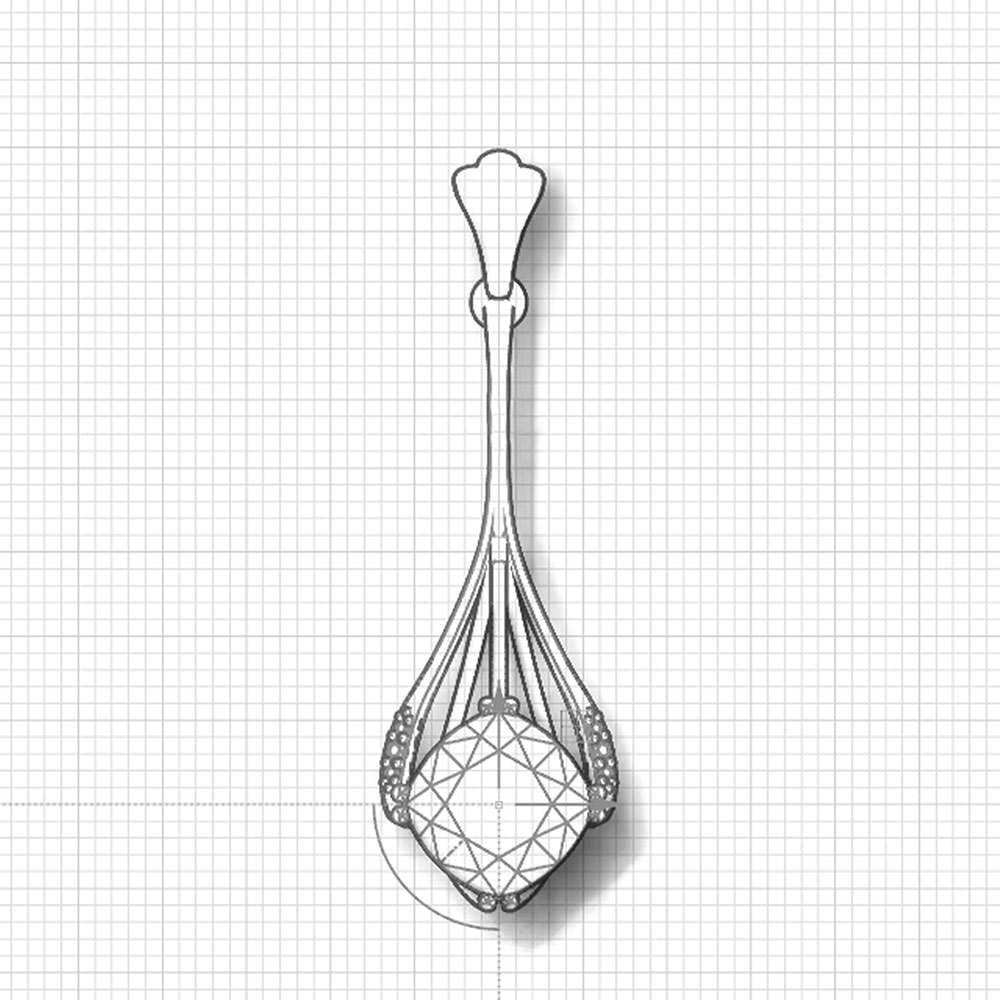 Peridot Triangular Drop Pendant — Art Metals Studio