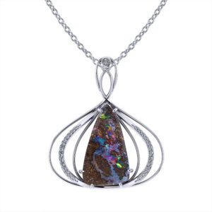 Elegant Boulder Opal Necklace