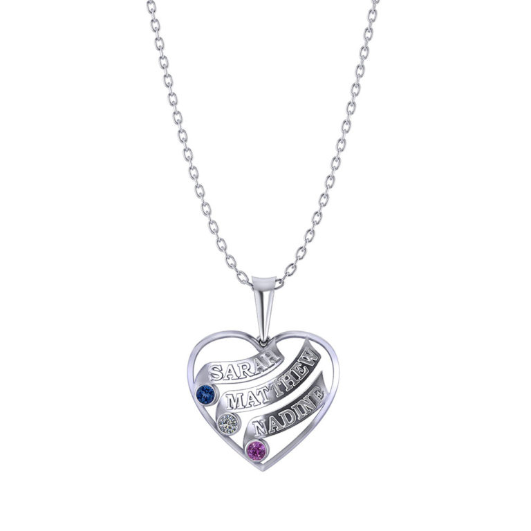 Heart Family Necklace - Jewelry Designs