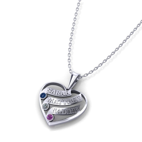 Heart Family Necklace - Jewelry Designs