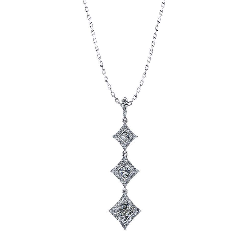Princess Diamond Necklace - Jewelry Designs