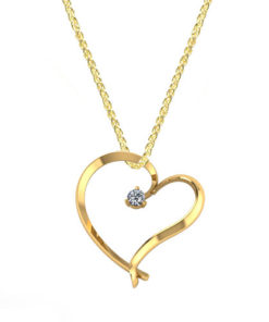 Floating Diamond Heart Necklace - Jewelry Designs