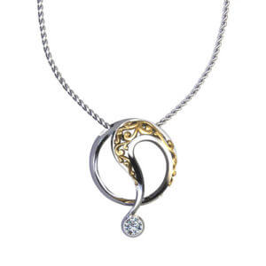 Circle Scroll Necklace