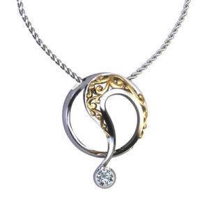 Circle Scroll Necklace
