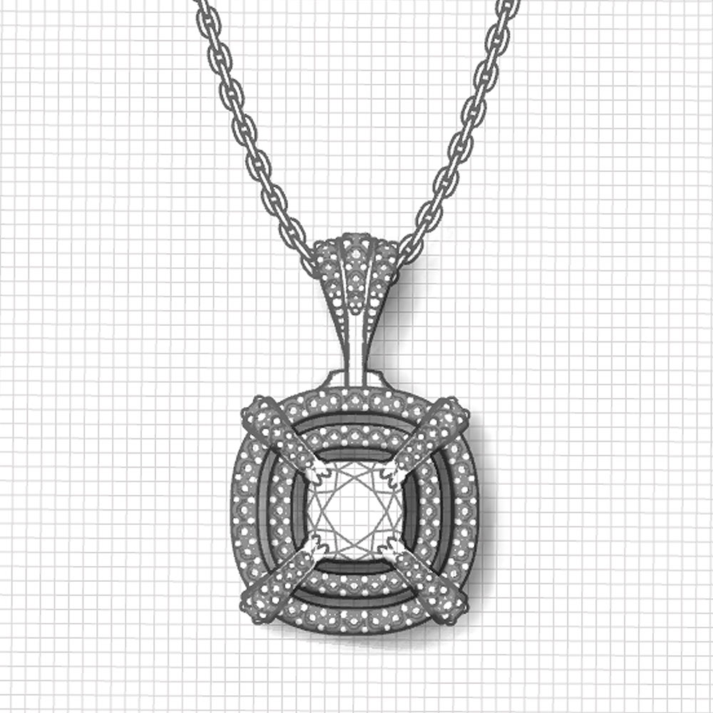 Tiered Diamond Sapphire Necklace - Jewelry Designs