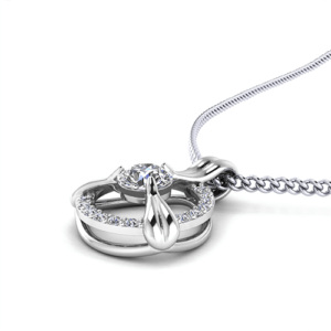 Petal Diamond Halo Necklace