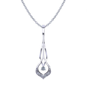 Interwoven Diamond Drop Necklace