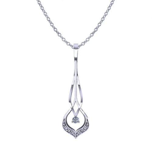 Interwoven Diamond Drop Necklace