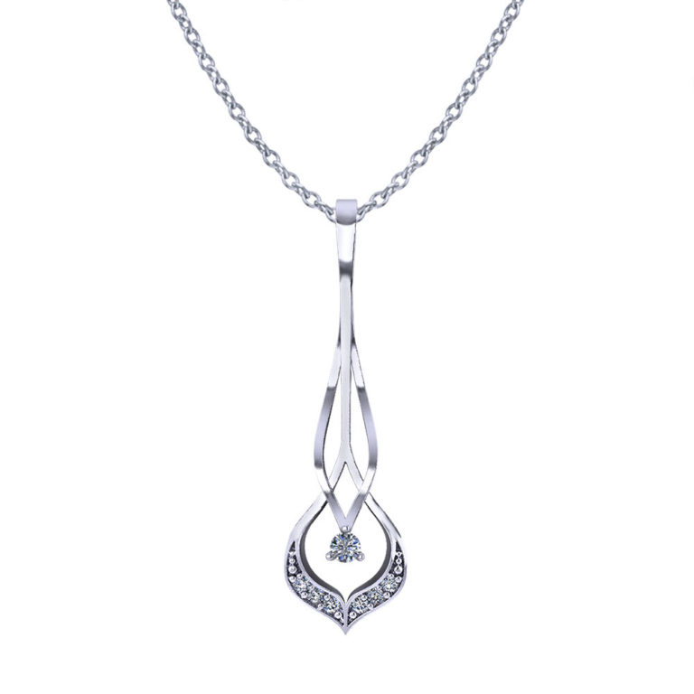 Interwoven Diamond Drop Necklace Jewelry Designs