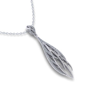 Feather Diamond Necklace