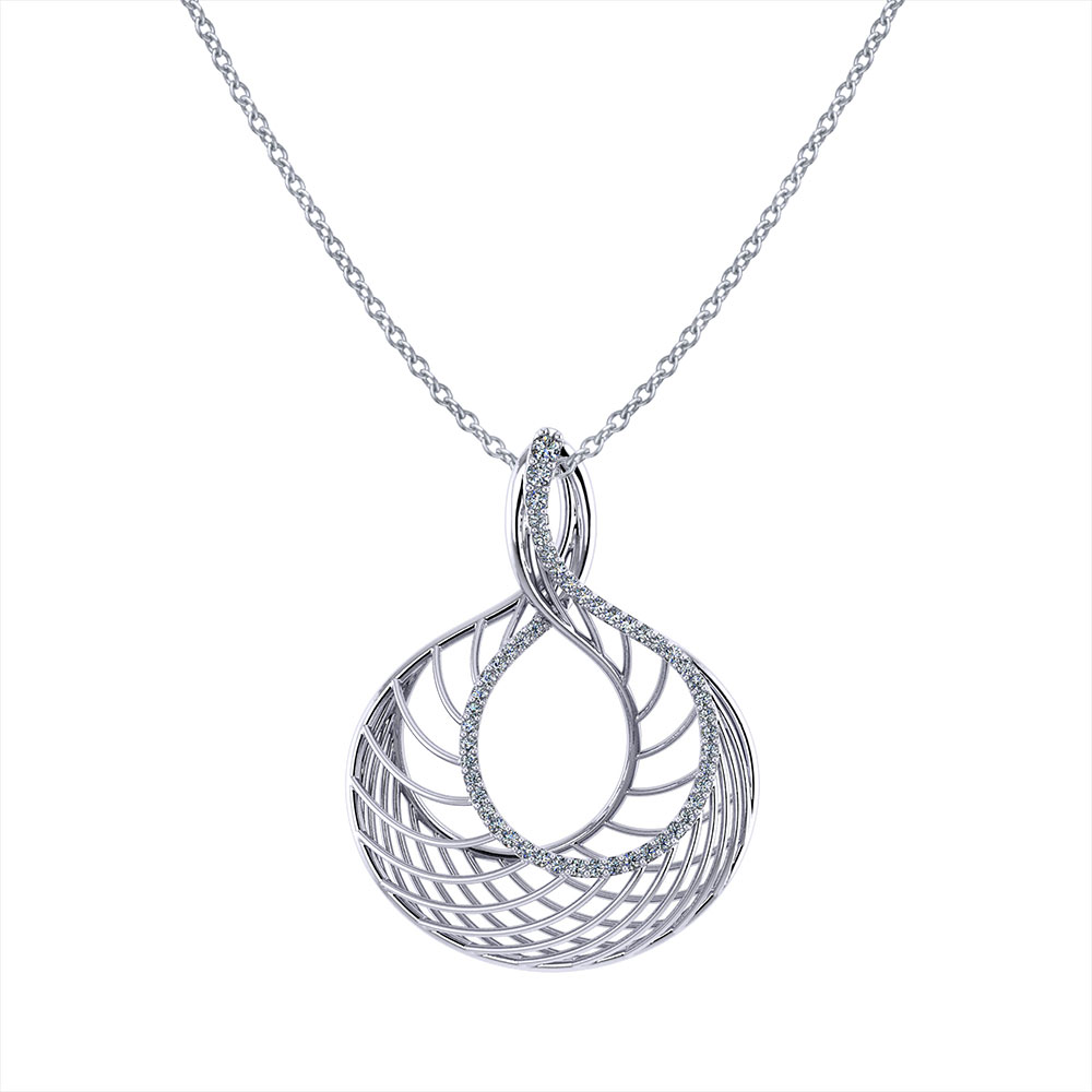 Spiraling Diamond Necklace - Jewelry Designs
