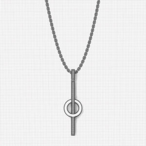 Circle Diamond Line Necklace