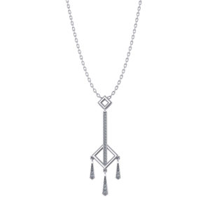 Diamond Square Dangle Necklace