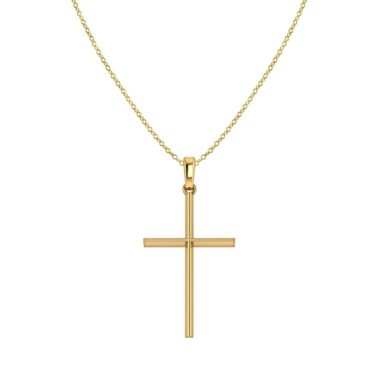 Simple White Gold Cross - Jewelry Designs