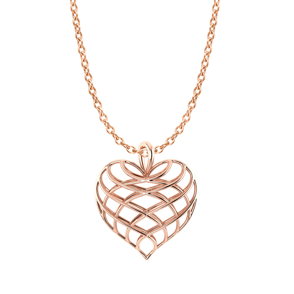 NK289 1 lattice heart necklace H
