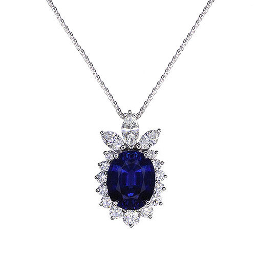 Blue Sapphire Necklace - Jewelry Designs