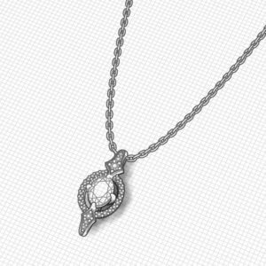 Floating Diamond Ruby Necklace