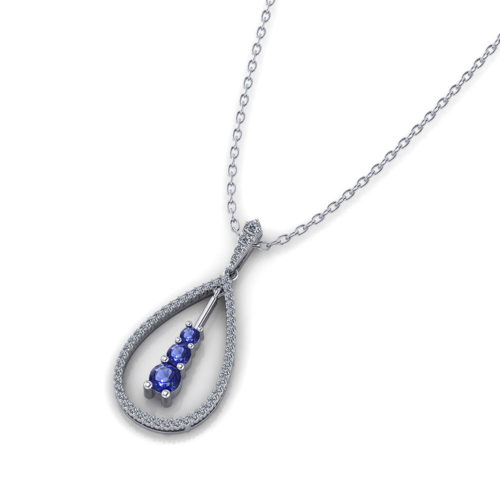 Shimmering Sapphire Pendant