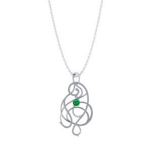 Artistic Emerald Necklace