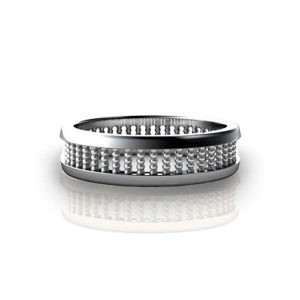 Stacked Bead Wedding Ring