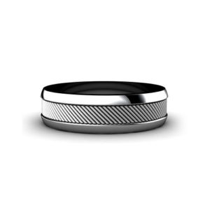 Grooved Pattern Wedding Ring