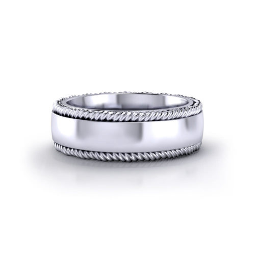 Twisted Border Wedding Ring