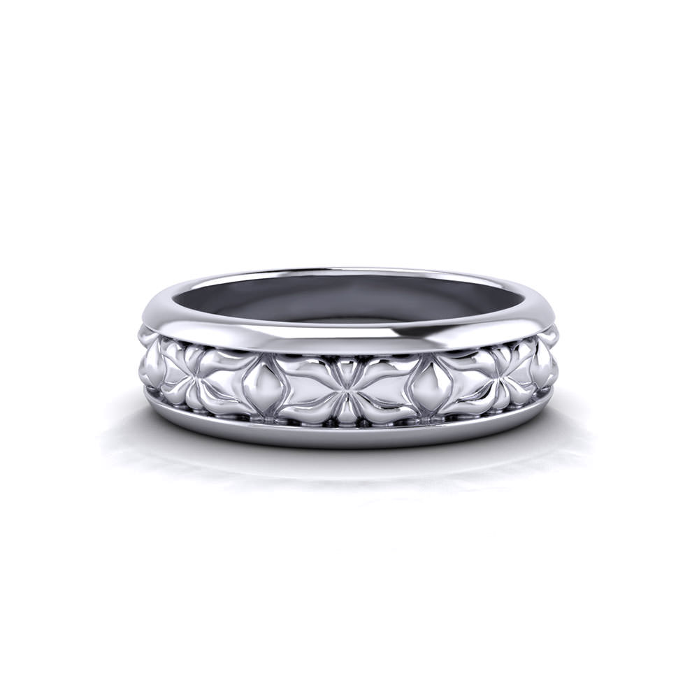 Sculpted Men’s Wedding Ring - Jewelry Designs