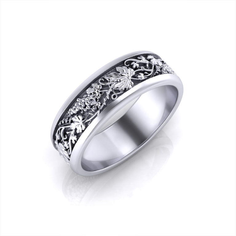 Grapevine Man's Wedding Ring - Jewelry Designs