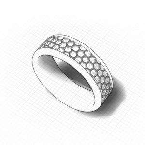 Honeycomb Men's Wedding Ring