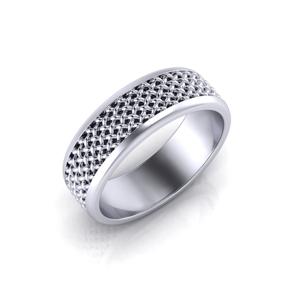 Men's Mesh Wedding Ring | Jewelry Designs