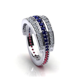 Ruby Sapphire Diamond Ring