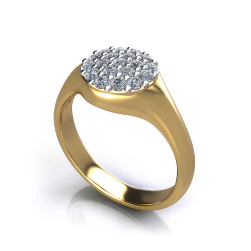 Circle Pave Dome Ring
